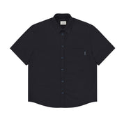 Seersucker Check Half Shirt (Navy)
