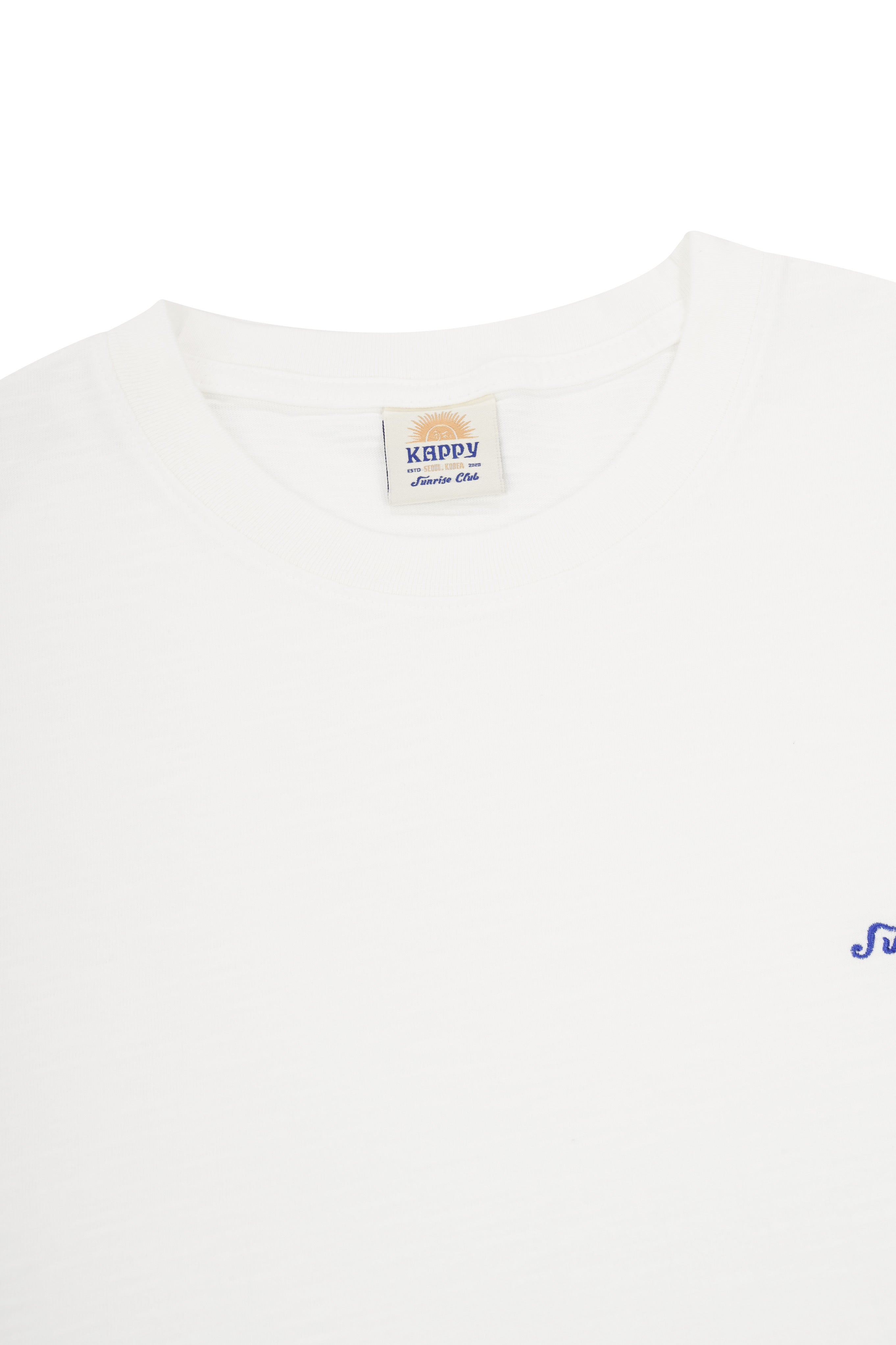Slub Cotton Half T-shirt (White)