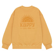 Orange Crew neck sweatshirt on a shite background