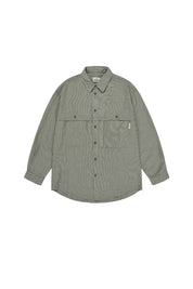 Stripe Pocket Work Shirt (Khaki)
