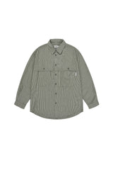 Stripe Pocket Work Shirt (Khaki)