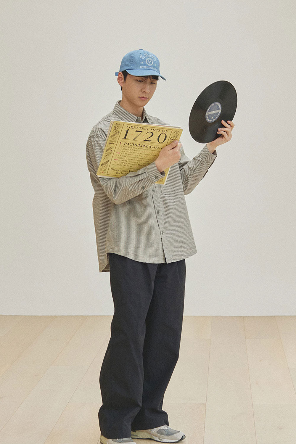 Stripe Pocket Work Shirt (Khaki)