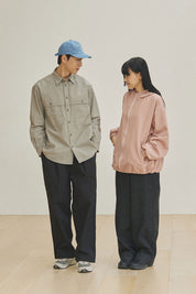 Stripe Pocket Work Shirt (Khaki)