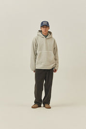 Sunrise Fleece Button Hoodie (Melange White)