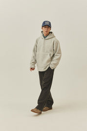 Sunrise Fleece Button Hoodie (Melange White)