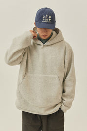 Sunrise Fleece Button Hoodie (Melange White)