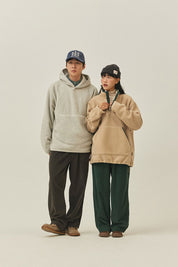 Sunrise Fleece Button Hoodie (Melange White)