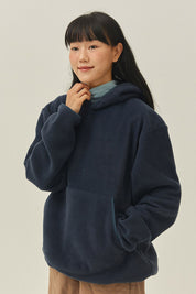 Sunrise Fleece Button Hoodie (Navy)