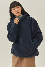 Sunrise Fleece Button Hoodie (Navy)