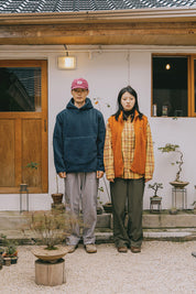 Sunrise Fleece Button Hoodie (Navy)