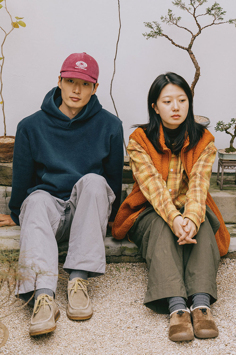 Sunrise Fleece Button Hoodie (Navy)