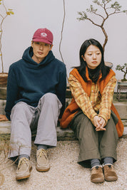 Sunrise Fleece Button Hoodie (Navy)
