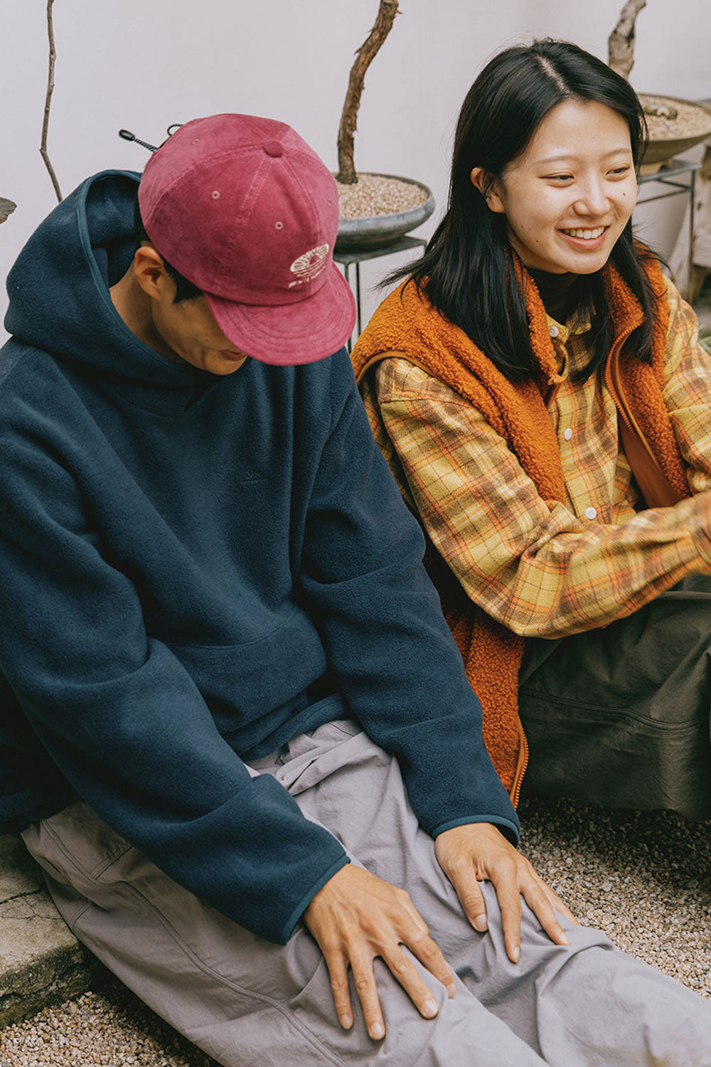 Sunrise Fleece Button Hoodie (Navy)