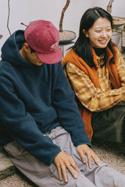 Sunrise Fleece Button Hoodie (Navy)