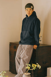 Sunrise Fleece Button Hoodie (Navy)