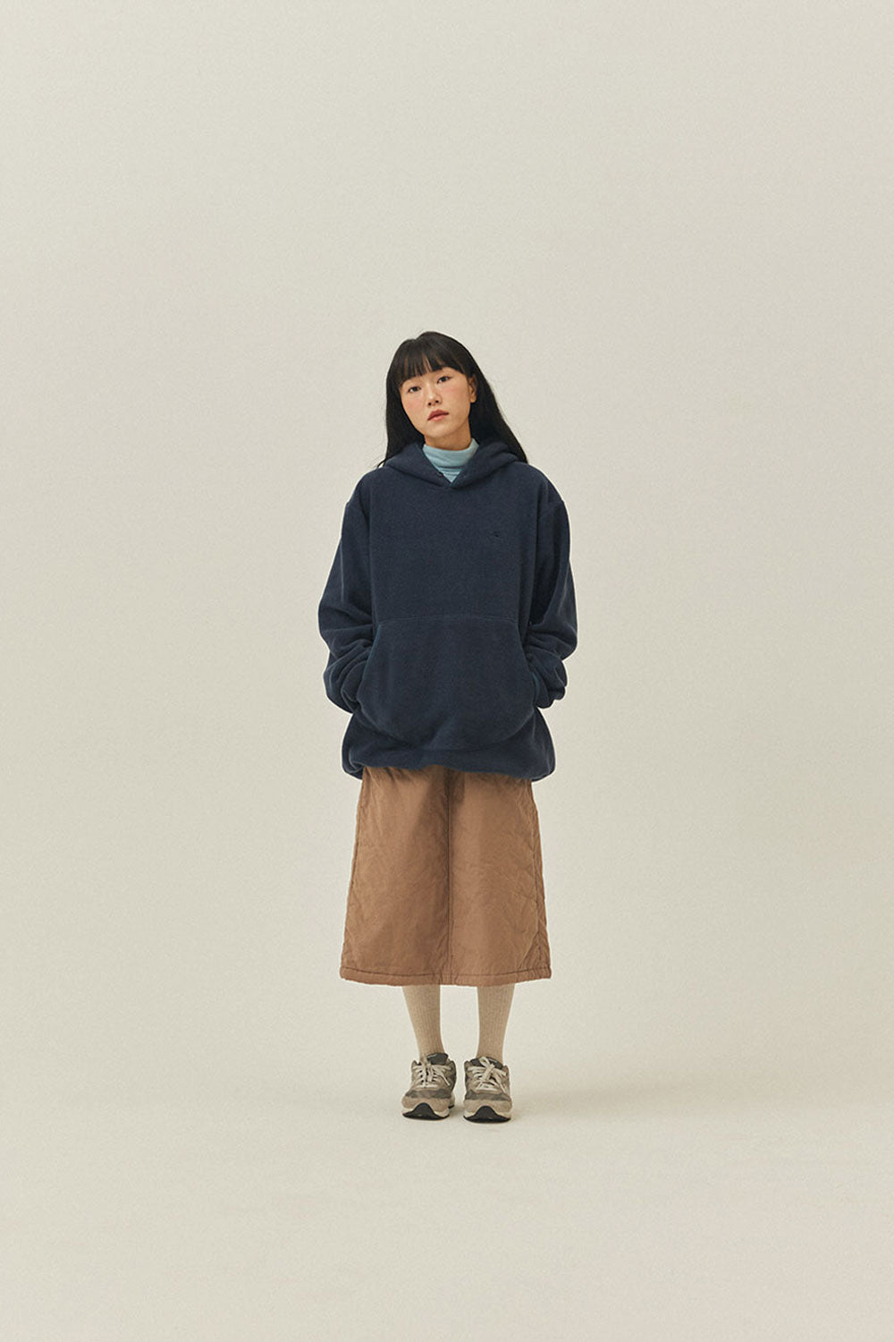 Sunrise Fleece Button Hoodie (Navy)