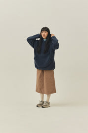 Sunrise Fleece Button Hoodie (Navy)