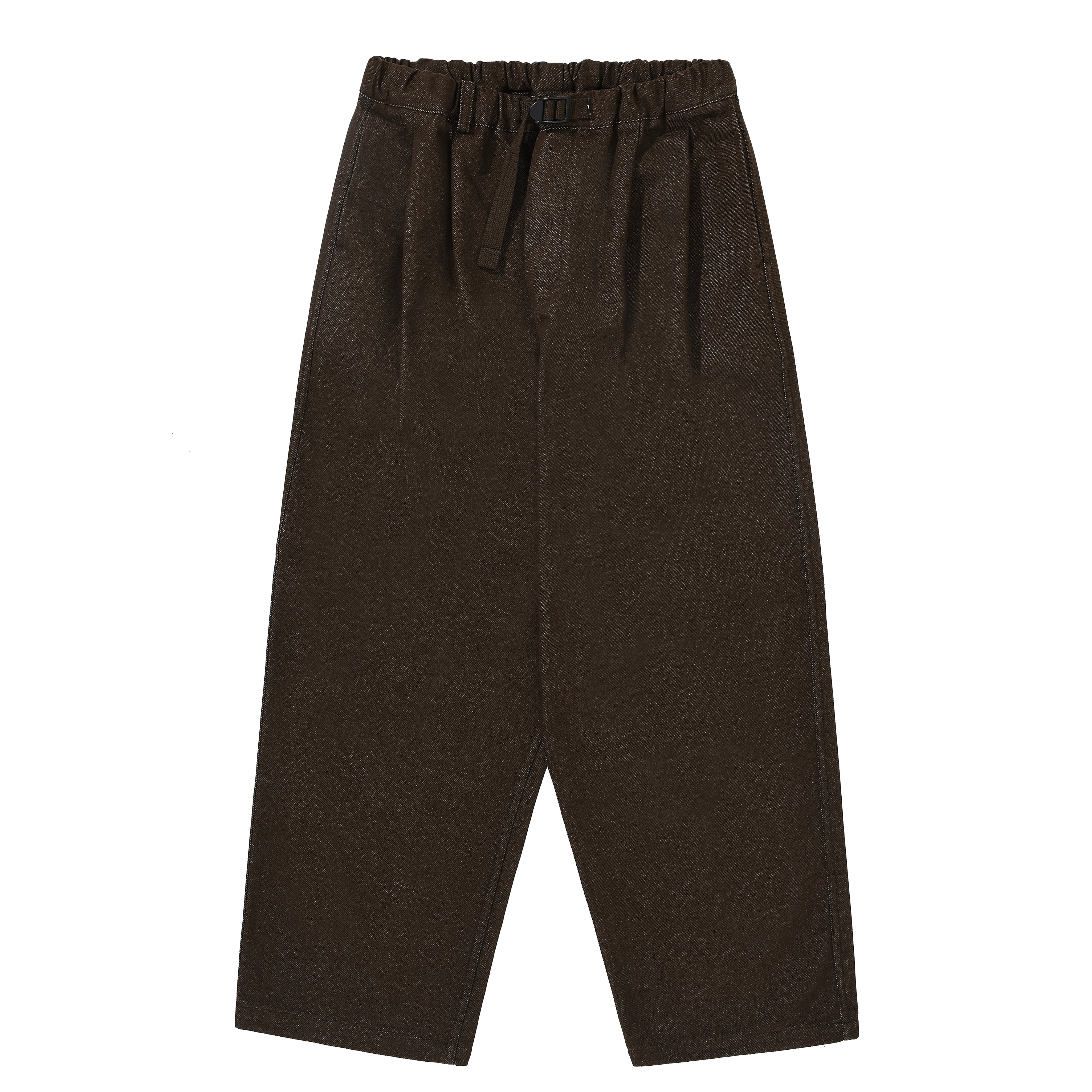 Two Tuck Wide Denim Pants (Brown)