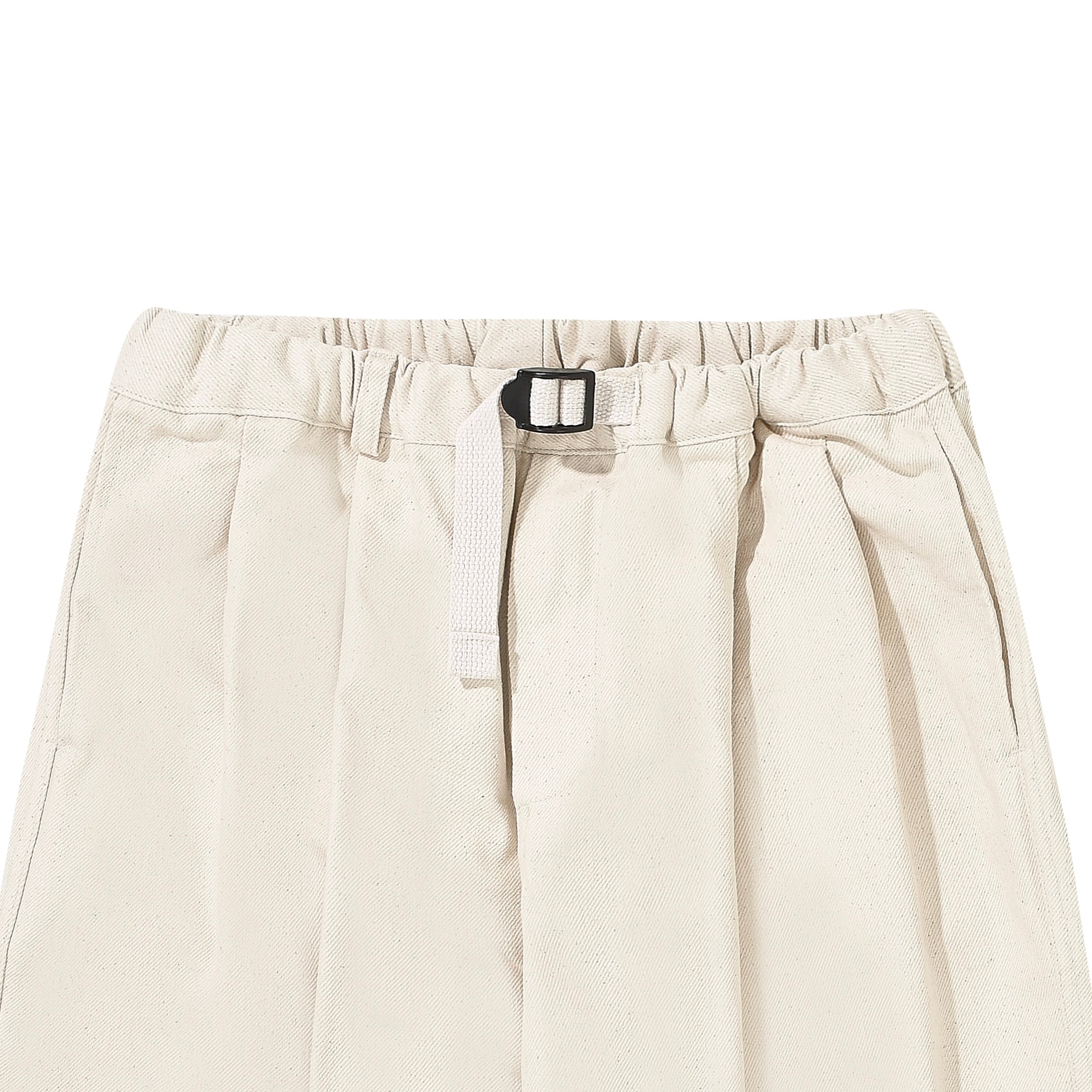 Two Tuck Wide Denim Pants (Ecru)