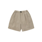 Two Tuck Wide Half Pants (Beige)