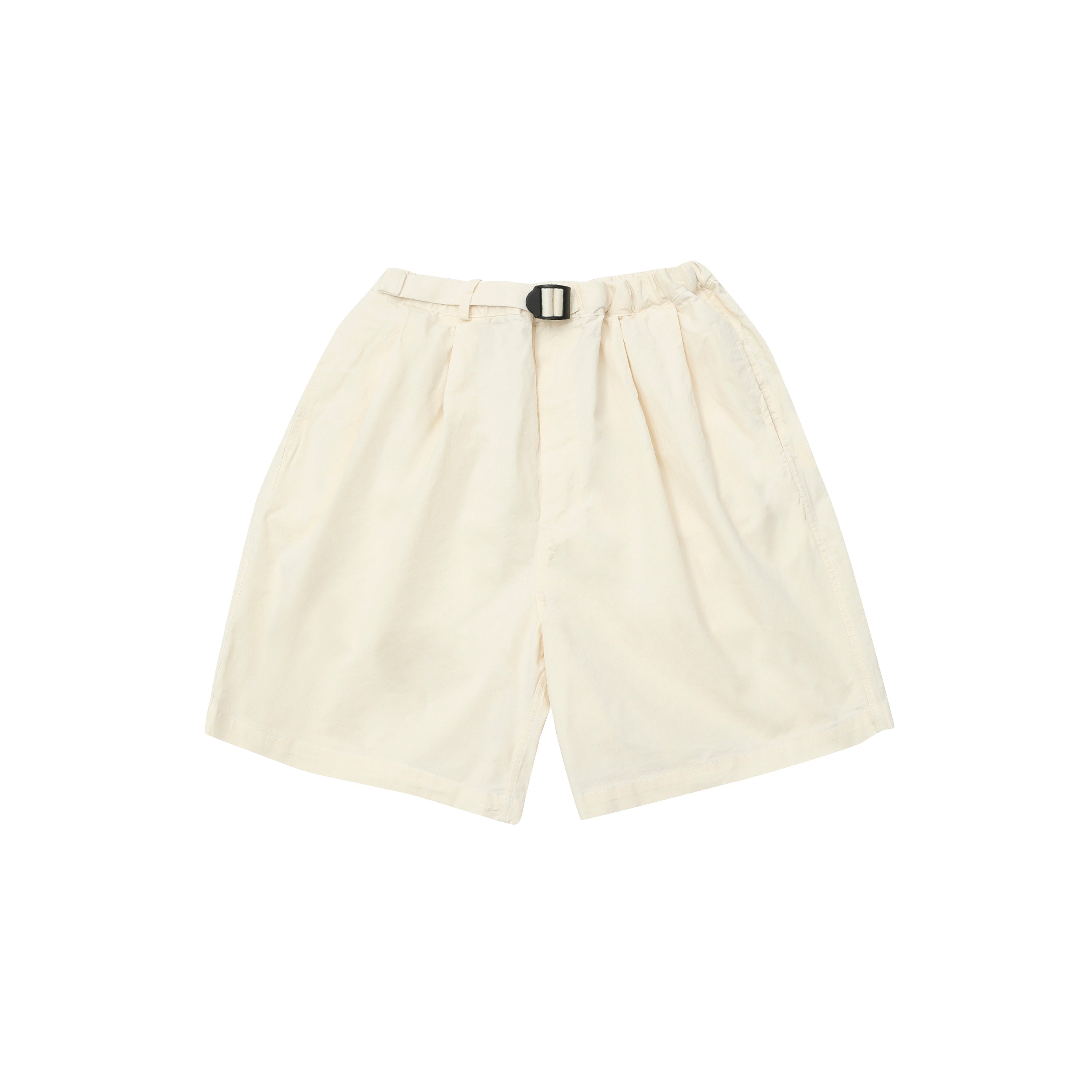 Two Tuck Wide Half Pants (Cream)