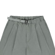 Two Tuck Wide Half Pants (Light Grey)