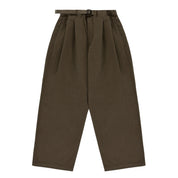 Brown wide-leg pants on a white background