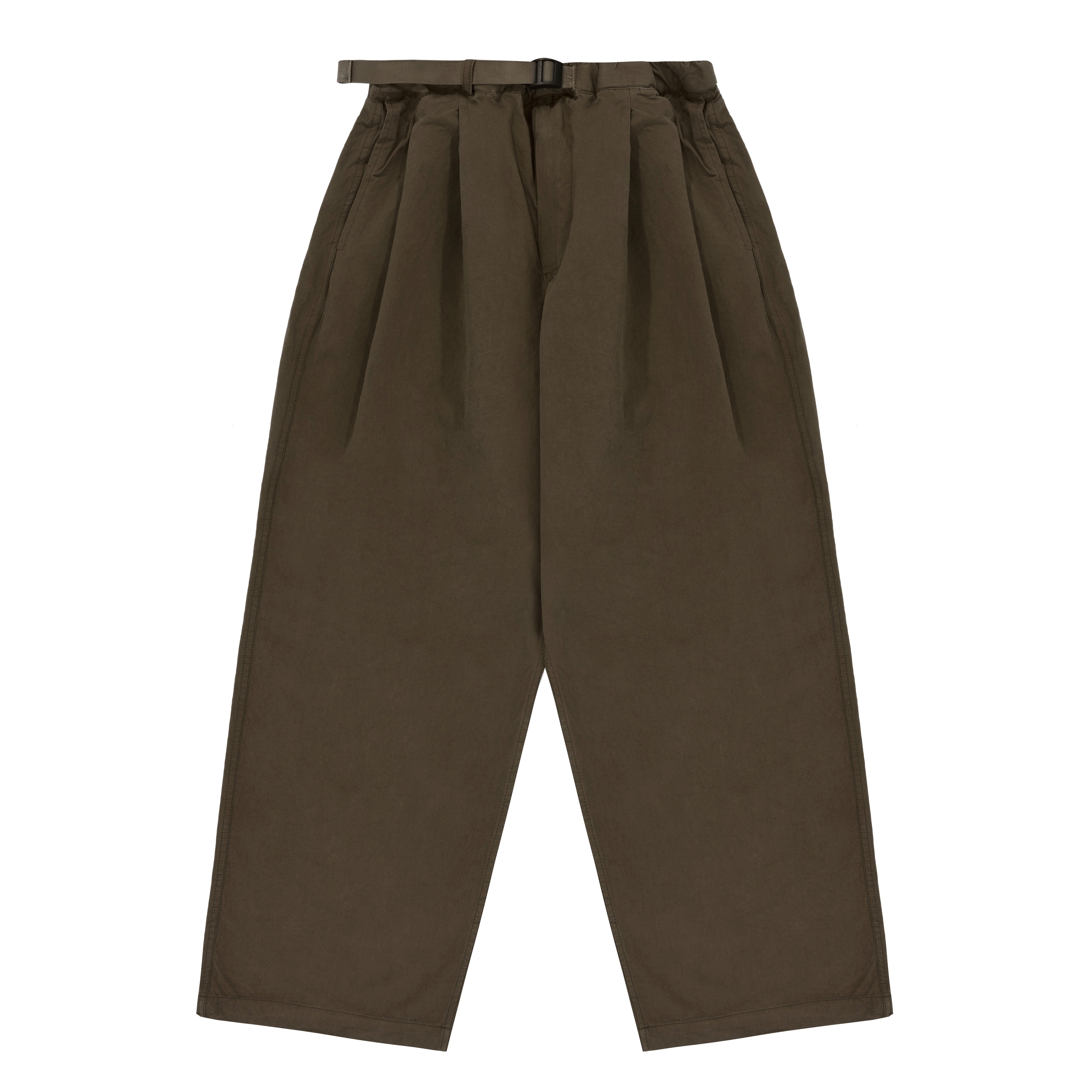 Brown wide-leg pants on a white background