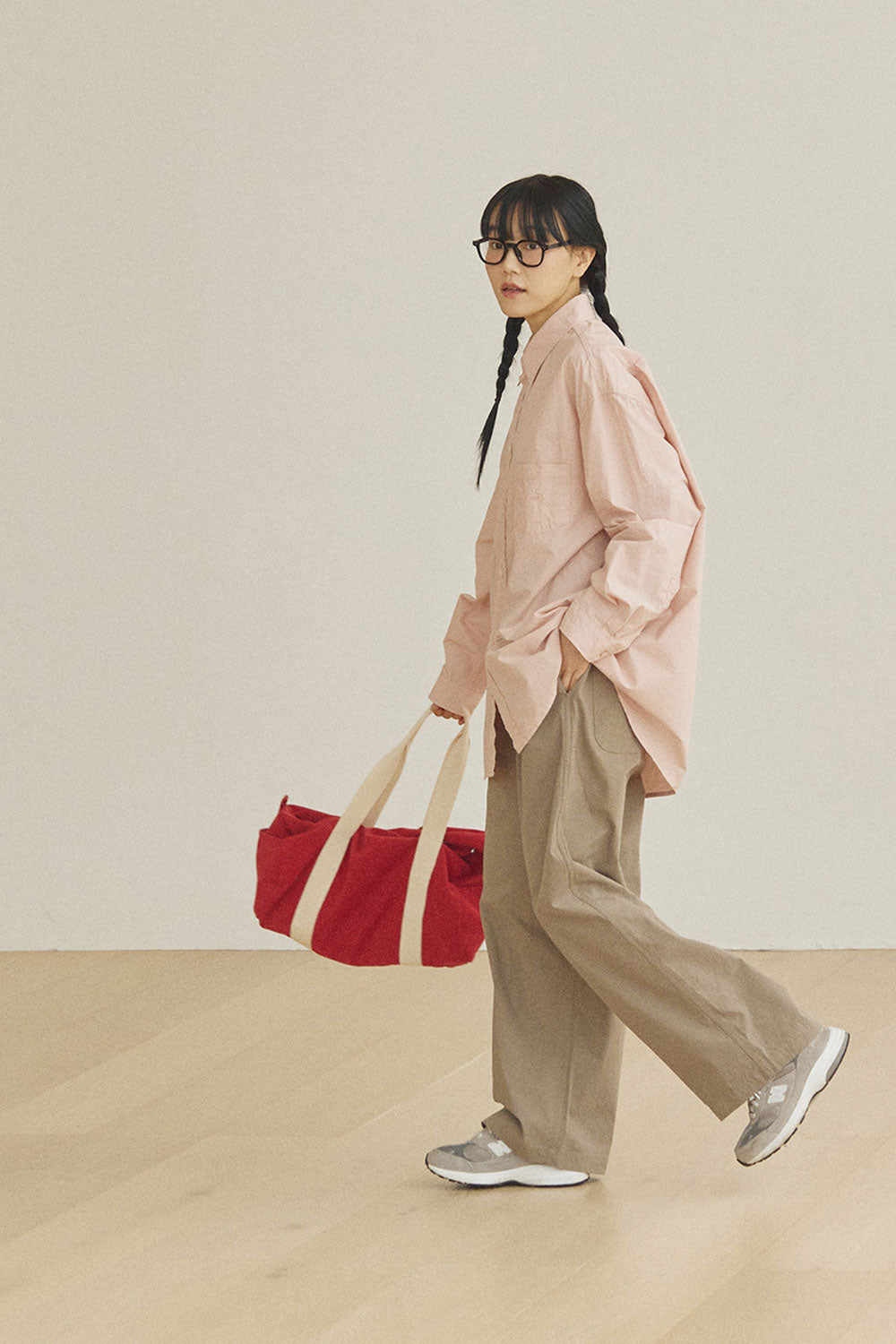 Two Tuck Wide CN Pants (Beige)