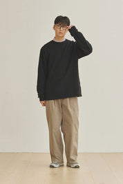 Two Tuck Wide CN Pants (Beige)