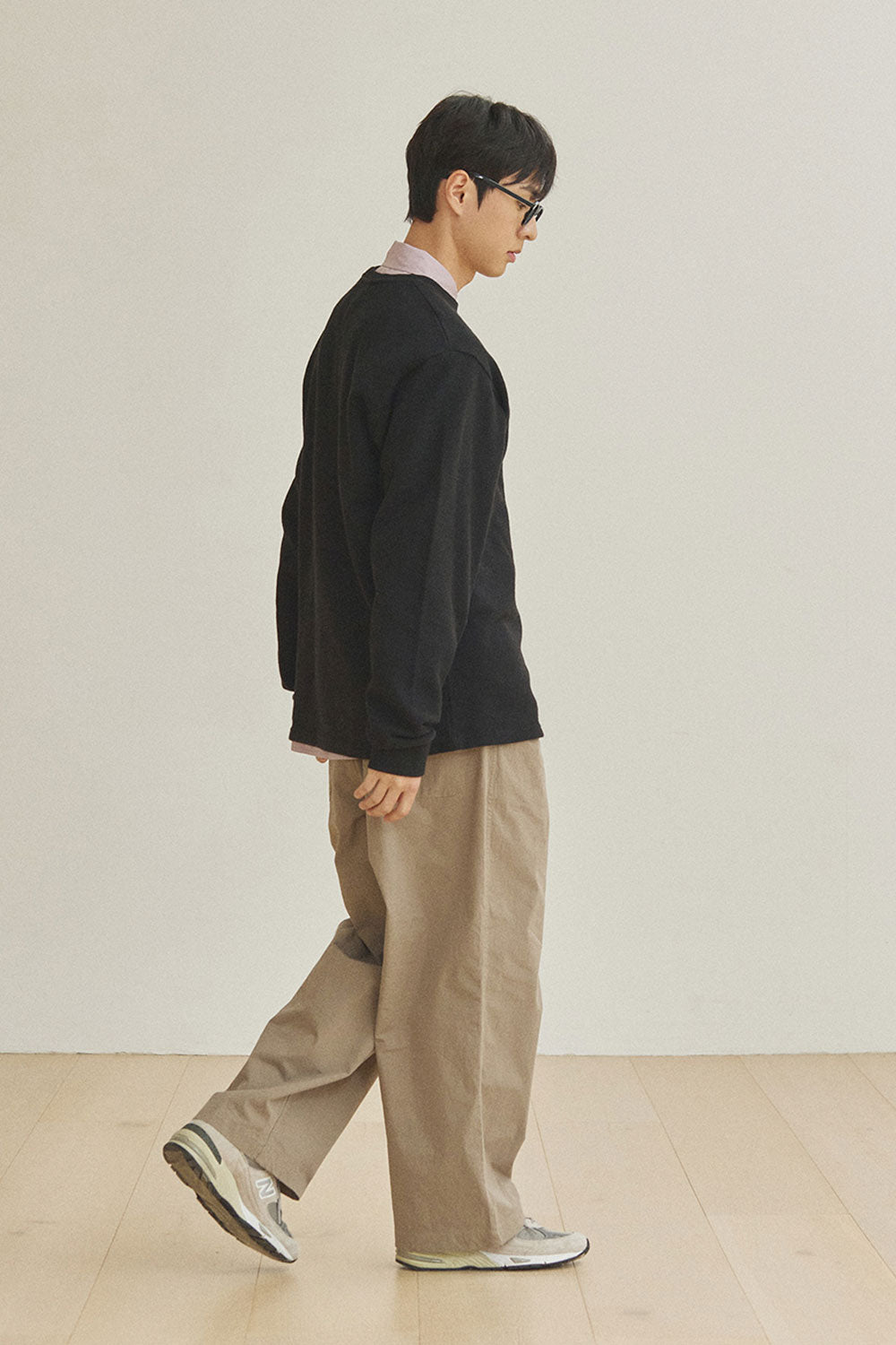 Two Tuck Wide CN Pants (Beige)
