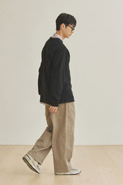 Two Tuck Wide CN Pants (Beige)