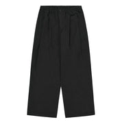 Black wide-leg pants on a white background
