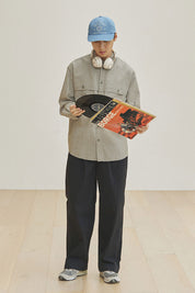 Two Tuck Wide CN Pants (Black)