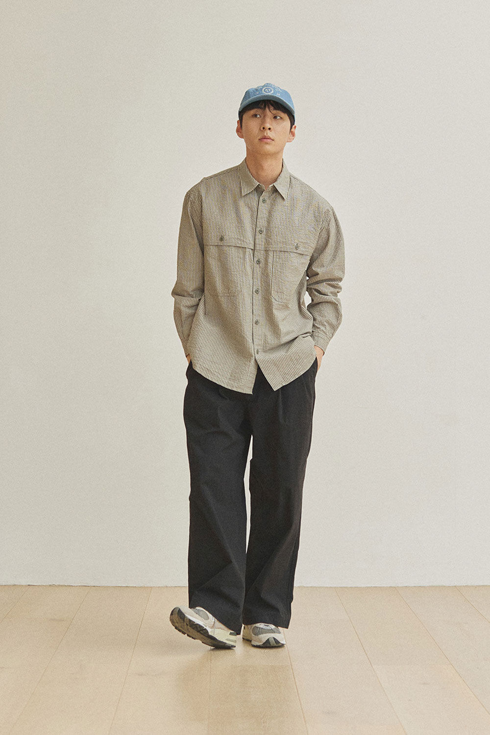 Two Tuck Wide CN Pants (Black)