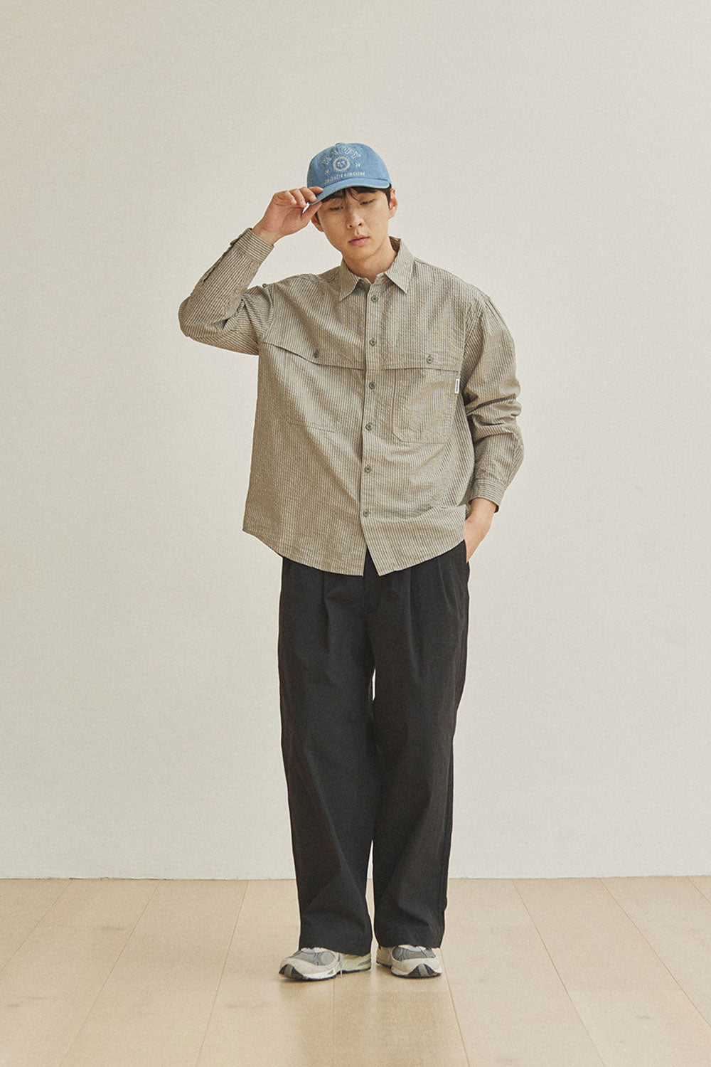 Two Tuck Wide CN Pants (Black)