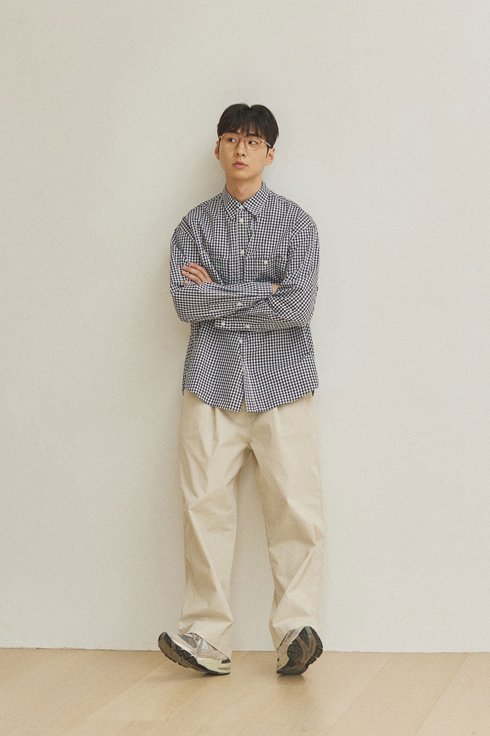 Two Tuck Wide CN Pants (Cream)
