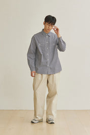 Two Tuck Wide CN Pants (Cream)