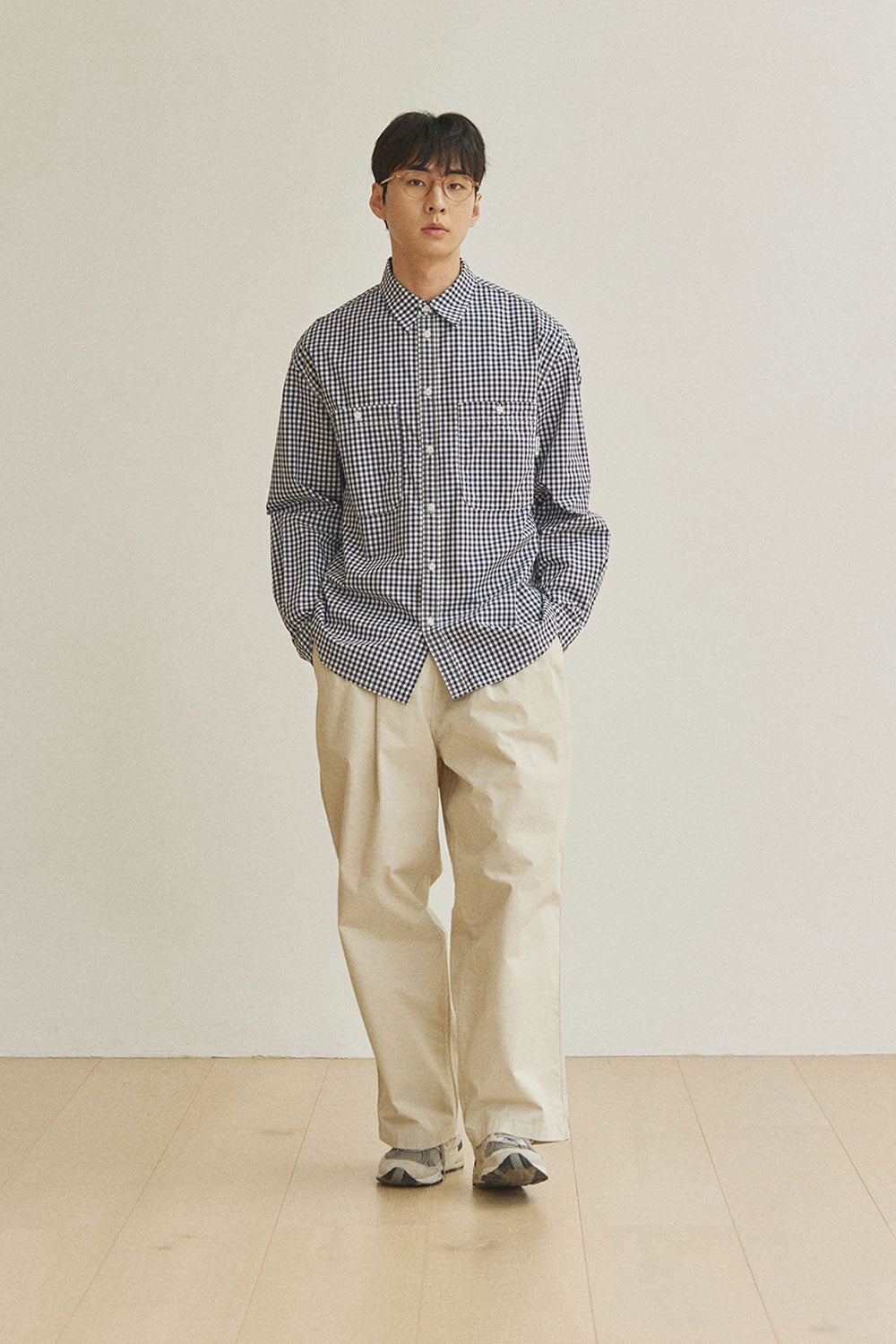 Two Tuck Wide CN Pants (Cream)
