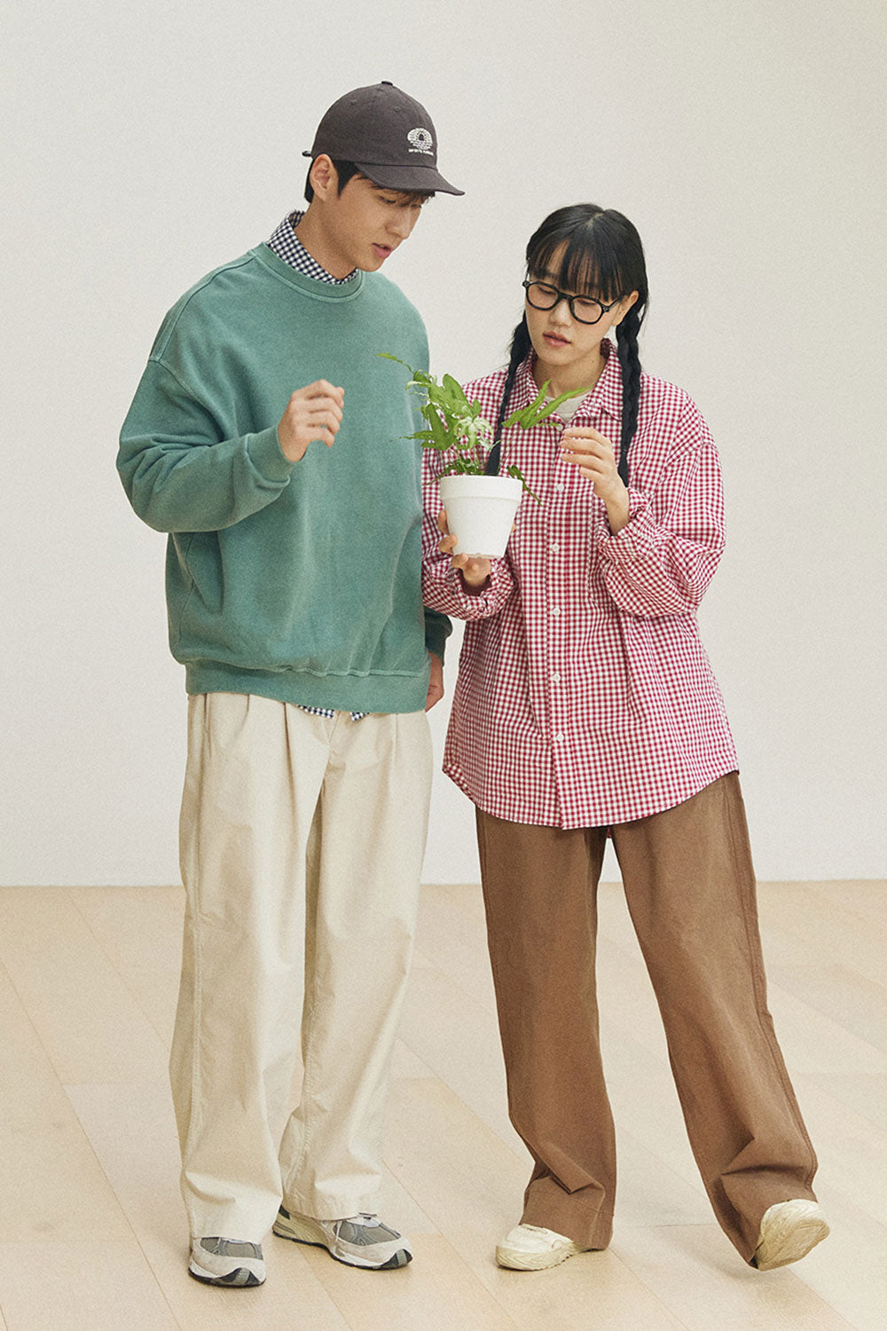 Two Tuck Wide CN Pants (Cream)