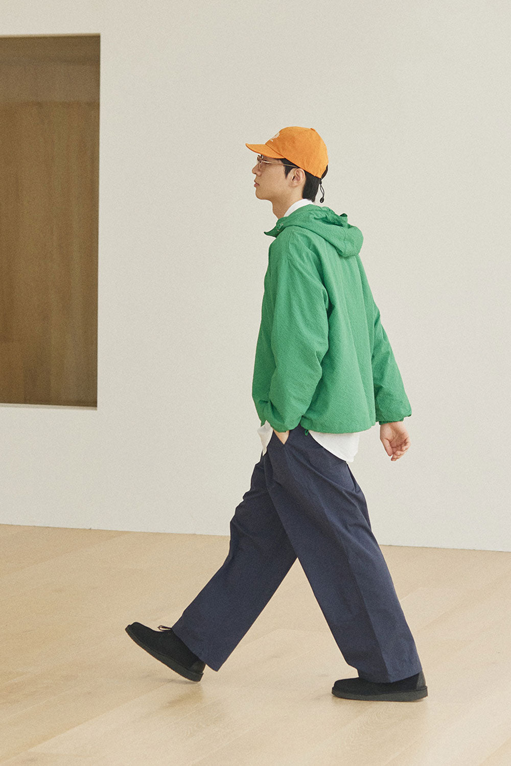Two Tuck Wide CN Pants (Navy)