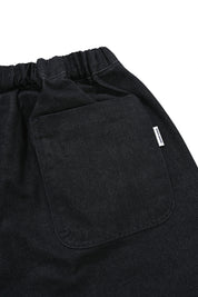 Two Tuck Wide Denim Pants (Deep Indigo)