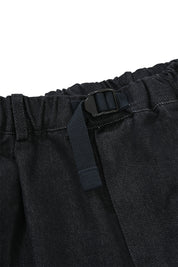 Two Tuck Wide Denim Pants (Deep Indigo)