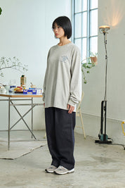 Two Tuck Wide Denim Pants (Deep Indigo)