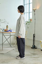 Two Tuck Wide Denim Pants (Deep Indigo)