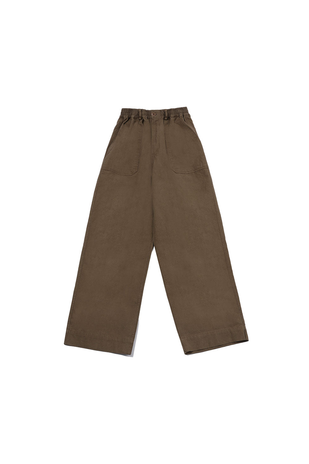 Two Tuck Wide Fatigue Pants (Brown)