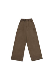 One Tuck Wide Fatigue Pants (Brown)