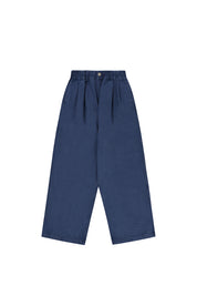Two Tuck Wide Kation Pants (Blue)