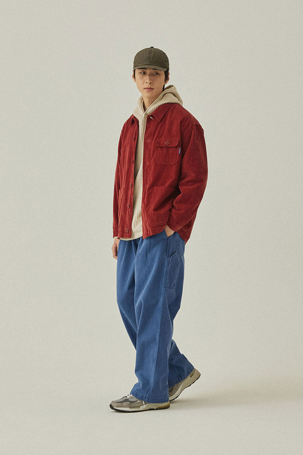 Two Tuck Wide Kation Pants (Blue)