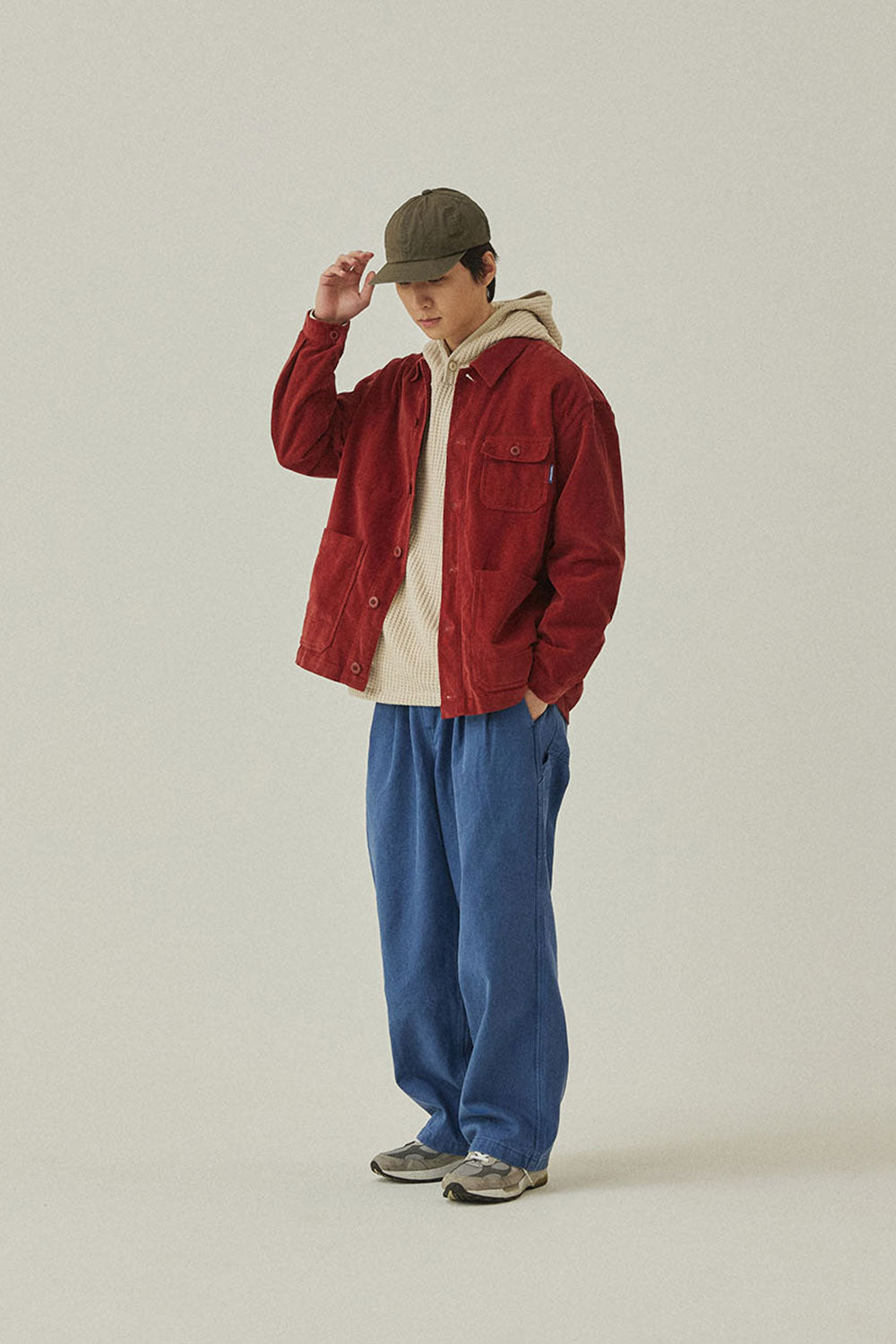 Two Tuck Wide Kation Pants (Blue)
